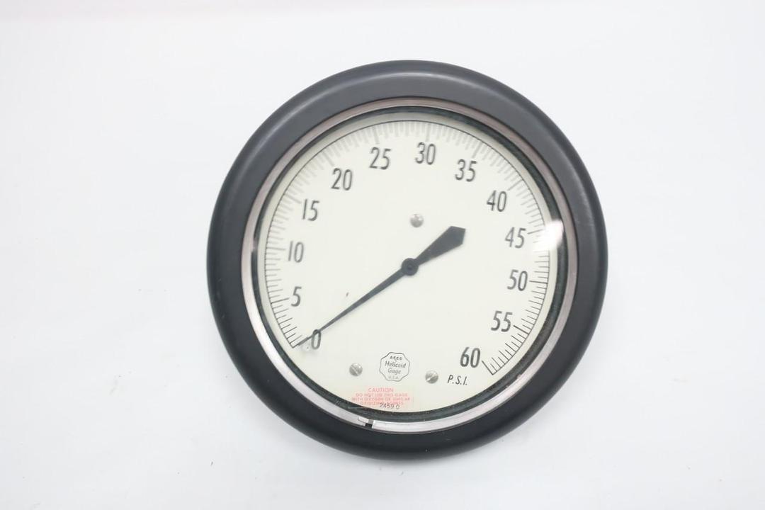 HELICOID 440R-6-FL-BK-W-60 PRESSURE GAUGE 6IN 0-60PSI 1/4IN NPT