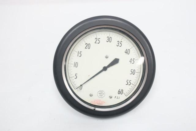 HELICOID 440R-6-FL-BK-W-60 PRESSURE GAUGE 6IN 0-60PSI 1/4IN NPT