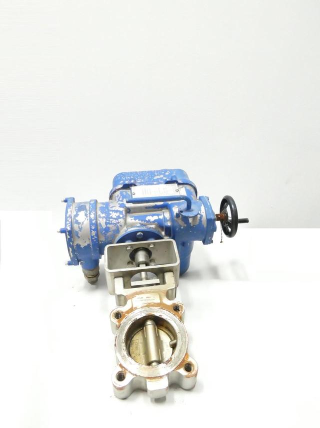 CAMERON B5123-02-S02-11/00 ELECTRIC STAINLESS LUGGED BUTTERFLY VALVE 3IN