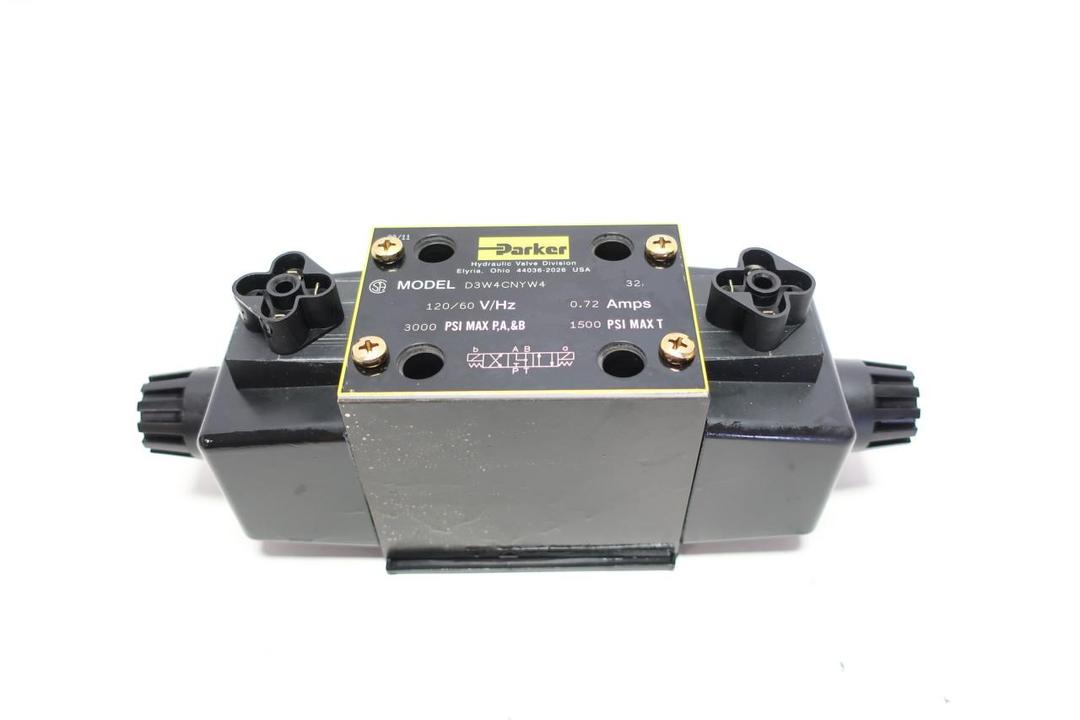 PARKER D3W4CNYW4 HYDRAULIC SOLENOID VALVE 3000PSI 120V-AC