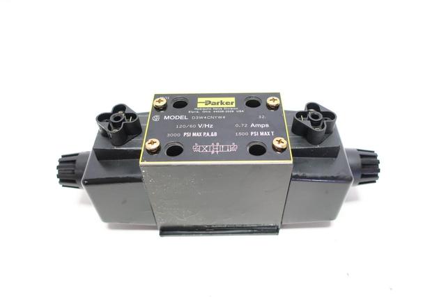 PARKER D3W4CNYW4 HYDRAULIC SOLENOID VALVE 3000PSI 120V-AC