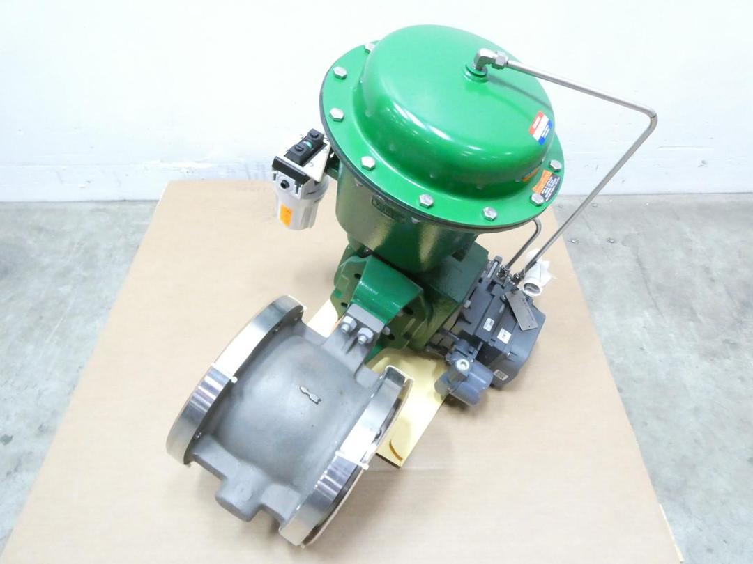 FISHER V150 2052 DVC6200 VEE-BALL PNEUMATIC STAINLESS FLANGED CONTROL VALVE 6IN