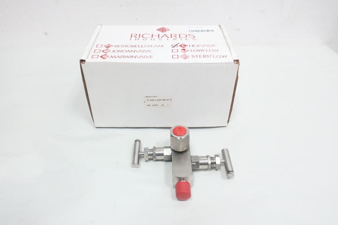 HEX VALVE HB591U3131412 STAINLESS HIGH PRESSURE BLEED VALVE 1/2IN NPT