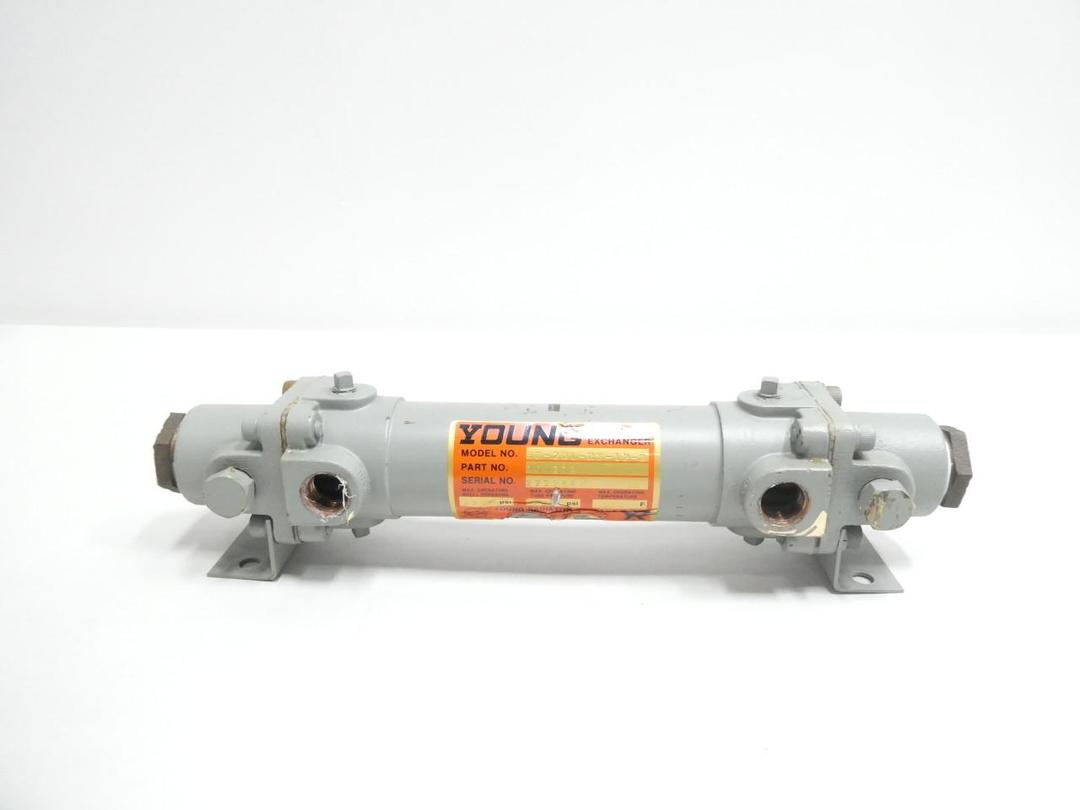 YOUNG HF-201-HY-1P-B 260372 BRASS SHELL COPPER TUBE EXCHANGER 1/2IN X 1IN NPT
