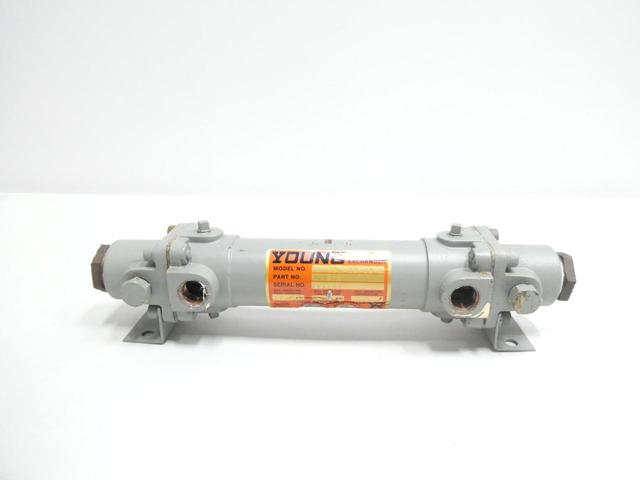 YOUNG HF-201-HY-1P-B 260372 BRASS SHELL COPPER TUBE EXCHANGER 1/2IN X 1IN NPT