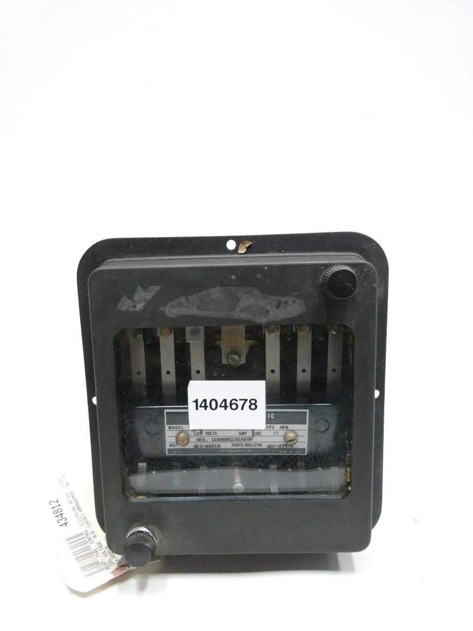 GENERAL ELECTRIC GE 12HFA53K91F AUXILIARY 125V-DC RELAY