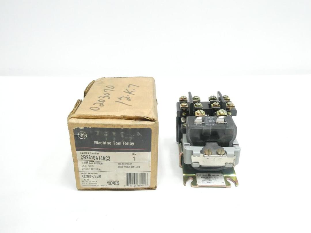 GENERAL ELECTRIC GE CR2810A14AC MACHINE TOOL RELAY 230V-AC