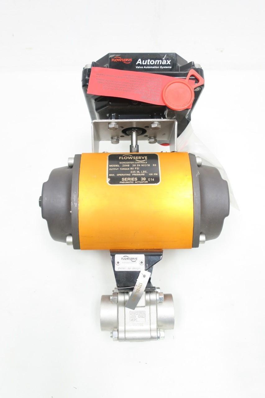 FLOWSERVE 1B4466XVSE-V58-V66-R2 PNEUMATIC STAINLESS BALL VALVE 1IN NPT