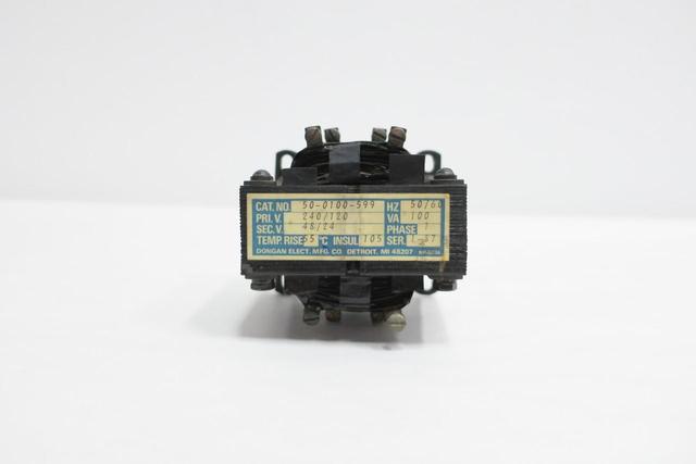 DONGAN 50-0100-599 VOLTAGE TRANSFORMER 1PH 100VA 120/240V-AC 24/48V-AC