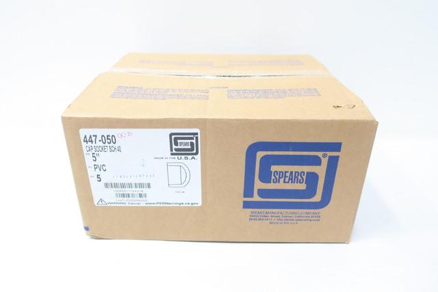 BOX OF 5 SPEARS 447-050 SCH40 PVC SOCKET PIPE CAP 5IN