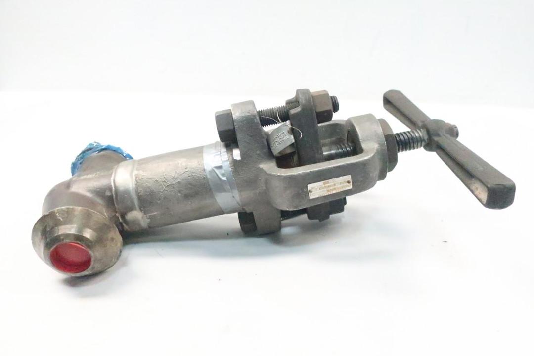 HANCOCK 7250BXMY1MC78 MANUAL STAINLESS BUTT WELD GLOBE VALVE 2IN