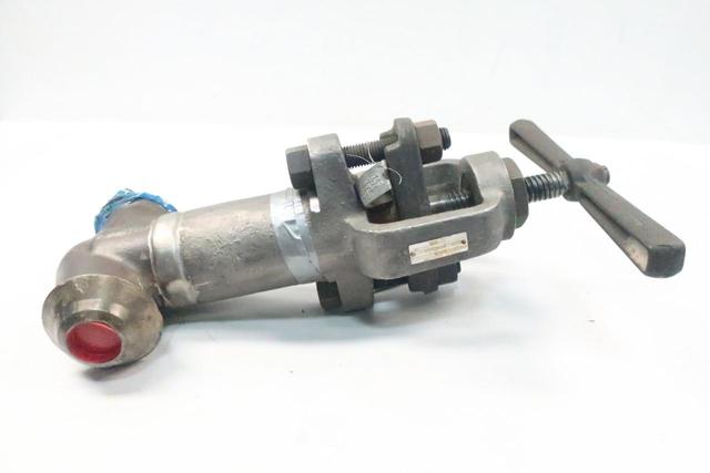 HANCOCK 7250BXMY1MC78 MANUAL STAINLESS BUTT WELD GLOBE VALVE 2IN