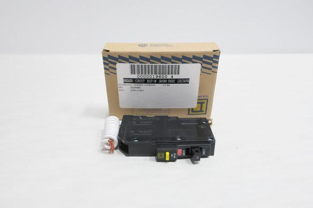 SQUARE D QOB120GFI CIRCUIT BREAKER 1P 20A 120V-AC