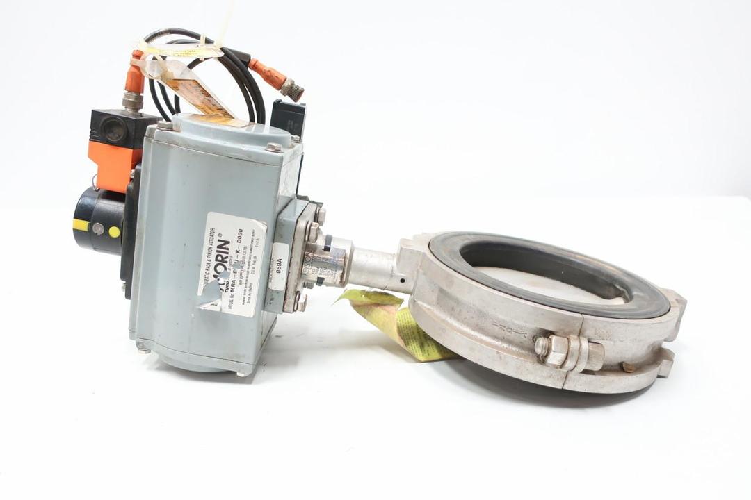 KEYSTONE 990 PNEUMATIC STAINLESS WAFER BUTTERFLY VALVE 6IN