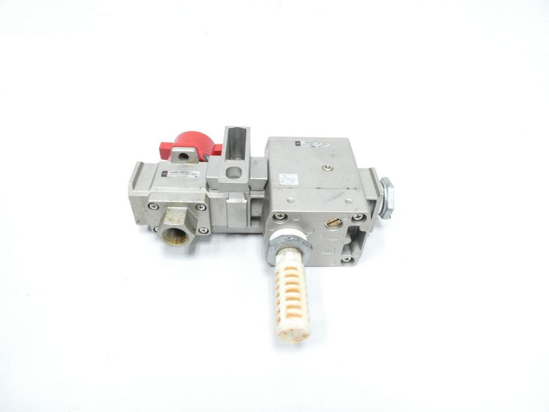 SMC AV5000-10-5DZ NVHS5500-N10-X116 PNEUMATIC VALVE LOCKOUT ASSEMBLY 1IN 1MPA