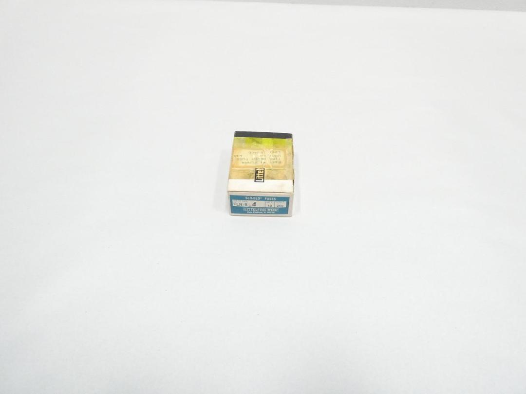 BOX OF 10 LITTELFUSE FLN-R 4 SLO-BLO TIME DELAY DUAL ELEMENT FUSE 4A AMP 250V-AC