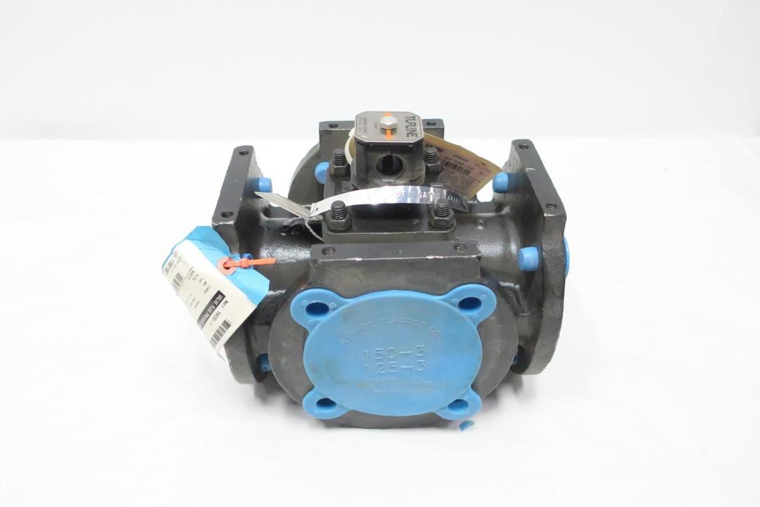 TUFLINE 047-2-6-P1-W STEEL FLANGED PLUG VALVE 3IN 4-WAY