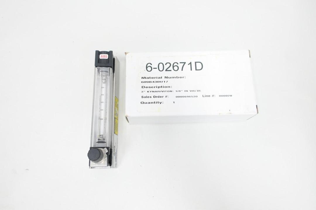 ABB 10A6100 VARIABLE AREA FLOW METER 0-580CC/MIN 1/4IN NPT