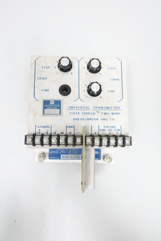 DREXELBROOK 408-6200-001 COTE SHIELD LEVEL CONTROL TRANSMITTER