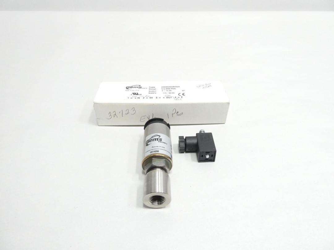 GEMS 2200SGH600EA3UA PRESSURE TRANSDUCER 0-6000PSI 11.5-35V-DC
