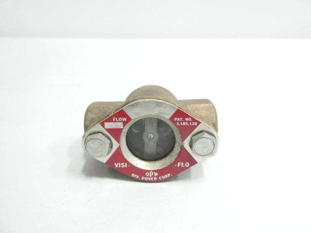 OPW 1431 VISI-FLO BRASS SIGHT FLOW INDICATOR 1/4IN