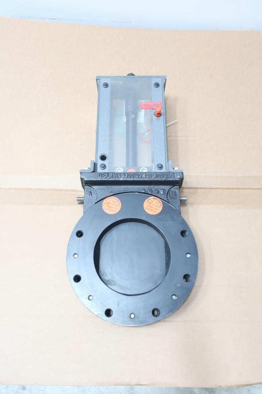 DELTA 150-08-316-E5/1-HW-P6-F14-F18-F99 STAINLESS KNIFE GATE VALVE 8IN 150