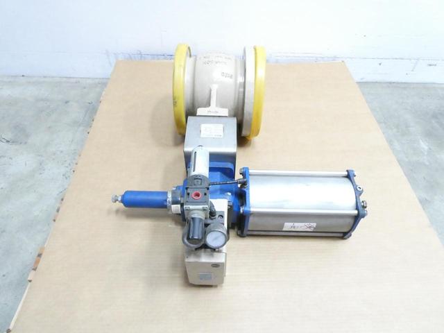 SAMSON 3310-07 100-02850 3730-1 PNEUMATIC STEEL FLANGED CONTROL VALVE 6IN 150