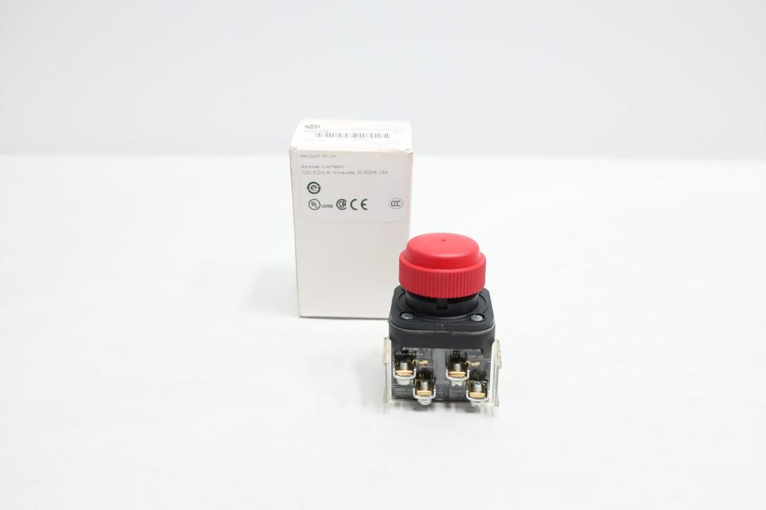 ALLEN BRADLEY 800H-R6B PUSHBUTTON RED 30MM MOMENTARY