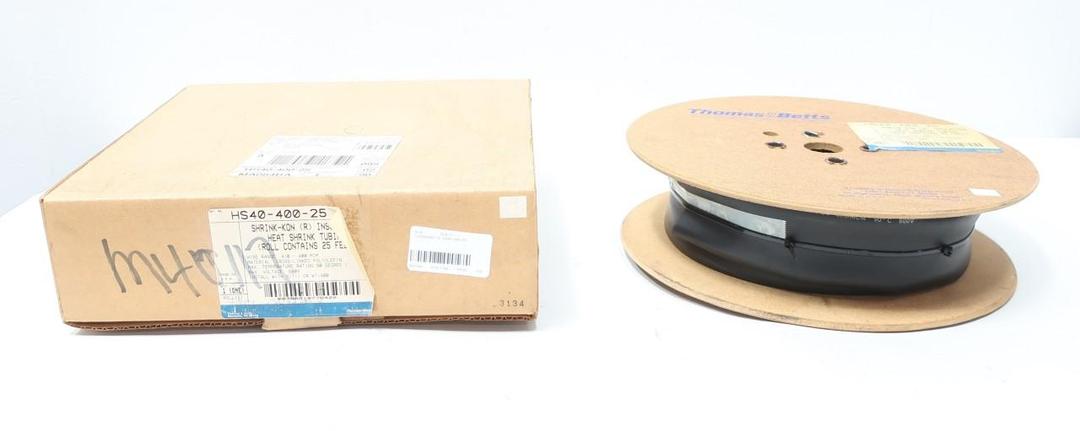 THOMAS&BETTS HS40-400-25 HEAT SHRINK TUBING 25FT 600V-AC