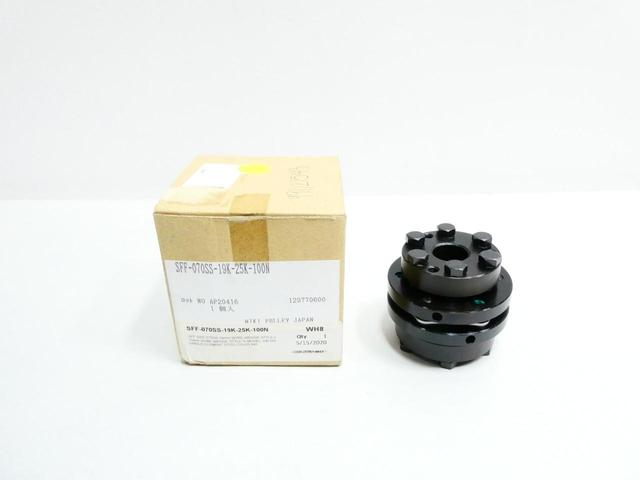 MIKI PULLEY SFF-070SS-19K-25K-100N ZERO-MAX COUPLING 19/25MM
