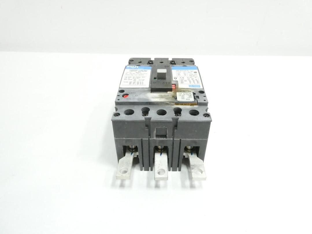 FUJI BU3DLC-050L1 MOLDED CASE CIRCUIT BREAKER 3P 60A 600V-AC W/50A TRIP UNIT