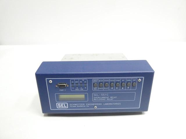 SEL SEL-551C 0551C0BX553X OVERCURRENT/RECLOSING RELAY 48/125V-DC 125V-AC