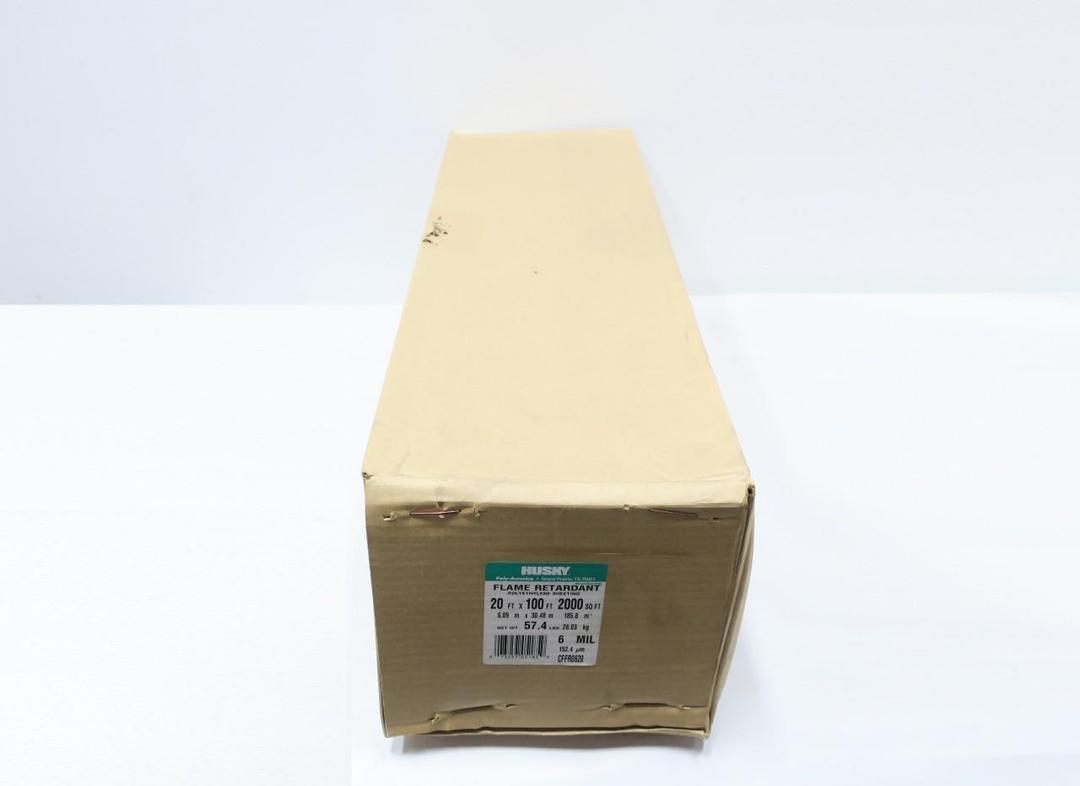 HUSKY CFFR0620 FLAME RETARDANT POLYETHLENE SHEETING 20FT X 100FT