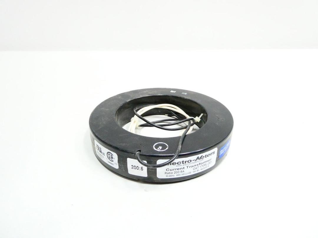 ELECTRO-METERS 170RL-201 CURRENT TRANSFORMER 200:5A 600V-AC