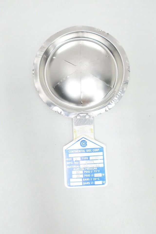 CONTINENTAL DISC CDCV 65871 RUPTURE DISC 17PSI @ 72F 3IN