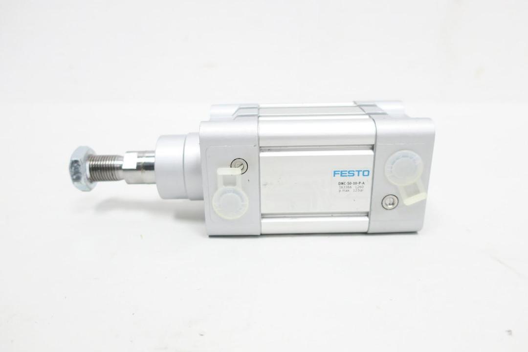 FESTO 163366 DNC-50-10-P-A DOUBLE ACTING PNEUMATIC CYLINDER 50MM 10MM 12BAR