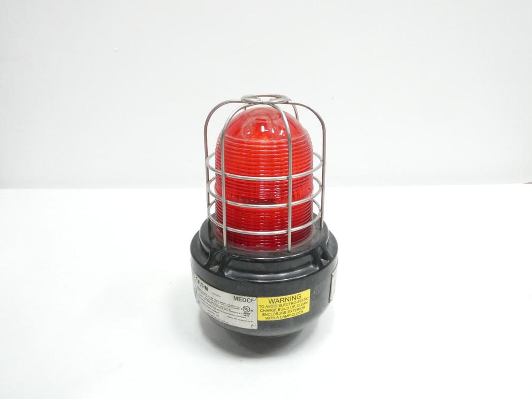 EATON XB15 MEDC VISUAL SIGNAL APPLIANCE HAZARDOUS AREA RED LIGHT MODULE 120V-AC