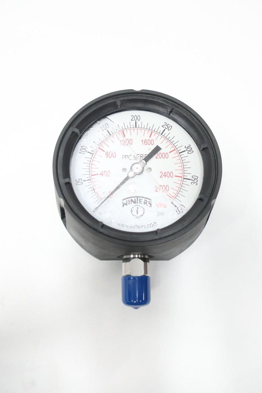WINTERS PPC5068 PRESSURE GAUGE 4-1/2IN 0-400PSI 1/2IN NPT