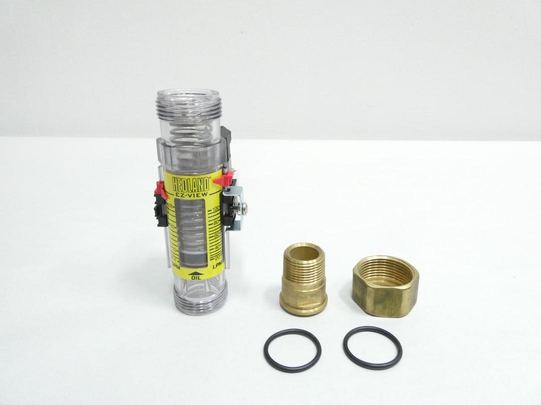 HEDLAND H621-728 H526-003 VARIABLE AREA FLOW METER 4-28GPM 1IN NPT