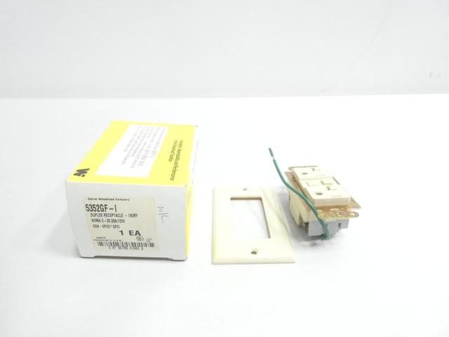 DANIEL WOODHEAD 5352GF-I IVORY GFCI DUPLEX RECEPTACLE 20A AMP 125V-AC