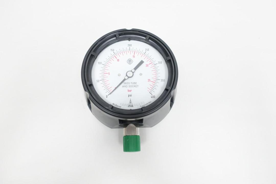MCDANIEL CONTROLS MPB/SCHB AB40705 PRESSURE GAUGE 4-1/2IN 0-400PSI 1/2IN NPT