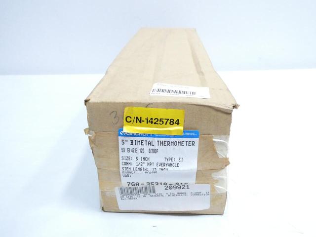 ASHCROFT 50 EI 42E 120 BIMETAL THERMOMETER 5IN 1/2IN NPT 12IN 0-200F