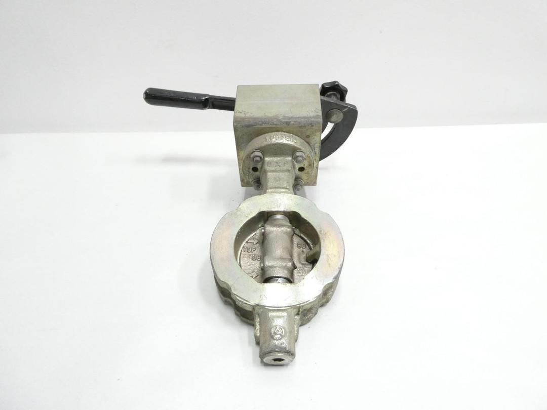 EBRO HP111 MANUAL STEEL BODY STAINLESS DISC WAFER BUTTERFLY VALVE 3IN
