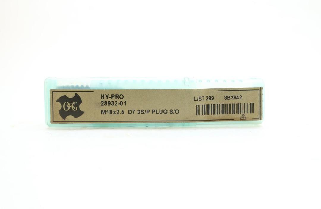 OSG 28932-01 HY-PRO M18X2.5 D7 3DP PLUG SO 18MM TAP