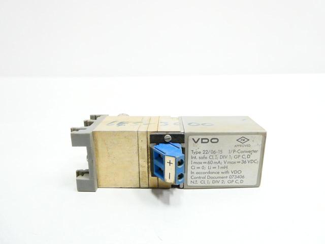 VDO 22/06-15 I/P CONVERTER 4-20MA 3-15PSI 36V-DC