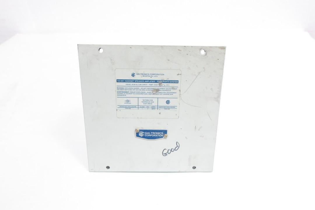 GAI-TRONICS 723-001 REMOTE HANDSET SPEAKER AMPLIFIER 120V-AC