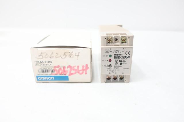 OMRON S82K-10505 POWER SUPPLY 100-240V-AC 2.5A AMP 5V-DC