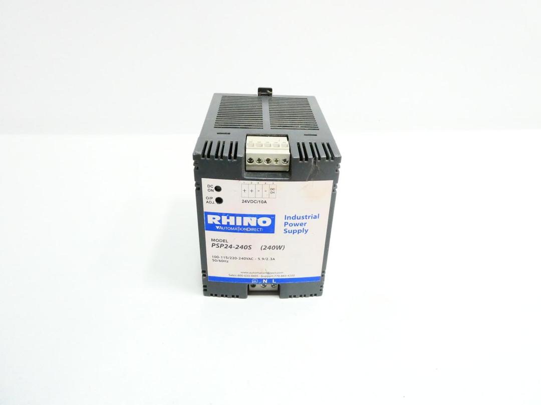 RHINO PSP24-240S POWER SUPPLY 100-115/220-240V-AC 10A AMP 24V-DC 240W