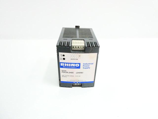 RHINO PSP24-240S POWER SUPPLY 100-115/220-240V-AC 10A AMP 24V-DC 240W