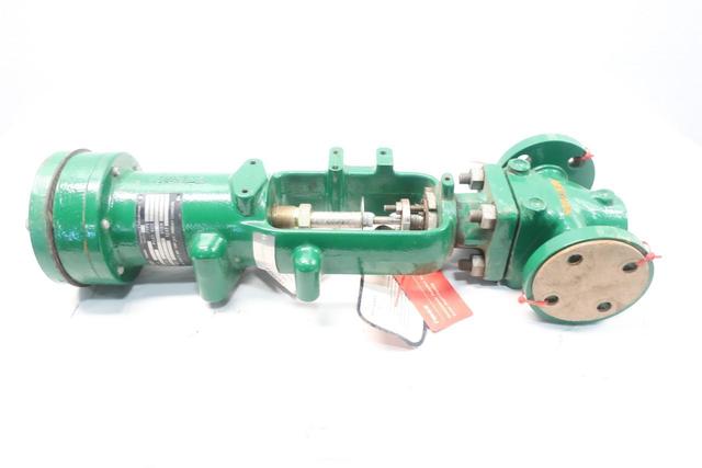 FISHER TYPE ET 655 PNEUMATIC STEEL FLANGED CONTROL VALVE 1IN 300